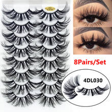 8 Pairs Multilayered 25MM 4D Mink False Eyelashes Handmade Natural Wispies Fluffy Eyelashes Extension Full Volume Makeup Lashes 2024 - buy cheap