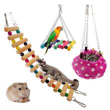 3Pcs/Set Pet House Hanging Bed Stairs Swing Toys for Sugar Glider Hamster Rat pet bird  hamster small animal swing round bed set 2024 - buy cheap