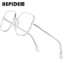 HEPIDEM 2020 New Acetate Square Glasses Frame for Women Clear Big Oversize Eyeglasses Men Eyewear Transparent Spectacles 9150 2024 - buy cheap
