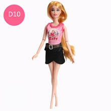 Adorável rosa sem mangas camisas topos & preto shorts calças para barbie boneca roupas conjunto para barbie dollhouse crianças brinquedo 2024 - compre barato