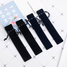 30pcs Black Flocking Cloth Pencil Bag Fountain Pen Case Multifunction School Stationery Pencil Case Gift for Girl Boy Student 2024 - buy cheap