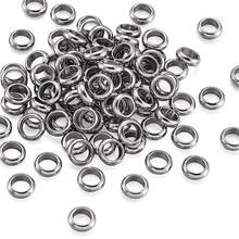 Pandahall anel 100mm 5mm 6mm 7mm 8mm, espaçadores de contas, achados de joias em aço inoxidável 304 2024 - compre barato