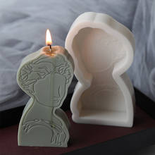Molde de retrato de personaje europeo de Athenian, molde de aromaterapia para fabricación de velas, modelo Diy, resina de yeso de cristal, molde de epoxi de silicona 2024 - compra barato