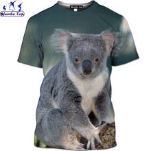 Mamba-Camiseta Harajuku para hombre, camisa de manga corta con cuello redondo, camiseta de Koala de animales del bosque nuevo, camisa de oso perezoso 2024 - compra barato