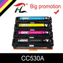 YCL 1set Compatible Toner Cartridge CC530A CC531A CC532A CC533A for HP Color LaserJet CM2320nf CP2025 CM2320fxi CM2320n CM2320nf 2024 - buy cheap