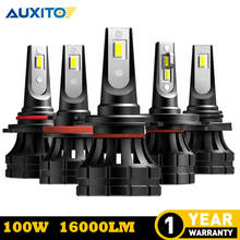 AUXITO-bombilla LED CANBUS para faro delantero de coche, luz blanca de 9012 K, 16000LM, H4, H7, H8, H9, H11, H13, HB3, HB4, 9005, 9006, 9007, 6000 2024 - compra barato
