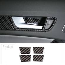 4 Pcs Soft Carbon Fiber Car Interior Door Bowl Cover Panel 3D Interior Accessories Sticker For Audi A4L / A5 2009-2016 2024 - buy cheap