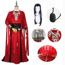 Tian guan ci fu Desperate ghost king Hua cheng Cosplay Black Long Cosplay Costmes with cloak all set 2024 - buy cheap