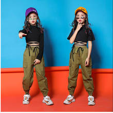Girls Cool Jazz Modern Dancing Costumes Sweatshirt Jogger Pants Kids Ballroom Hip Hop Dance wear Outfits Street wear Clothes 2024 - buy cheap