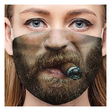 Máscara facial reutilizável pm2.5, protetor facial divertido, lavável, à prova de vento, proteção contra poeira 2024 - compre barato