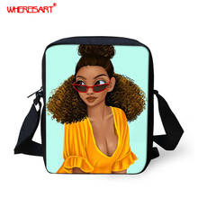 Whereisart afro preto meninas magia saco do mensageiro para a menina bolsa de ombro africano crossbody sacos para as mulheres pequena bolsa mini bolsas 2024 - compre barato