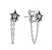 925 Sterling Silver pandora  Earring Sparkling Cute Celestial Stars Earrings For Women Wedding Party Gift pandora Jewelry 2024 - buy cheap