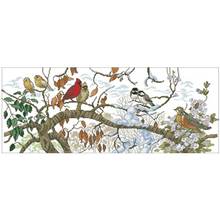 Winter bird patterns Counted Cross Stitch 11CT 14CT 18CT DIY Cross Stitch Kits Embroidery Needlework Sets home decor 2024 - buy cheap