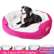 2019 kennel dog bed pet bed Dog Puppy Cat Fleece Warm Bed House Plush Cozy Sleeping nest Mat Pad hondenmand Dropship #9538 2024 - buy cheap