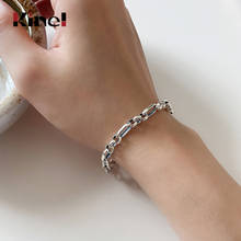 Kinel pulseira feminina antiga vintage francesa 100% prata esterlina simples estilo ins joias entrega grátis 2024 - compre barato