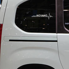 Adesivo vinil automotivo com emblema, 2 peças, janela, estilo de carro, adesivos autoadesivos para opel movano 2024 - compre barato