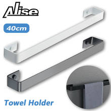 40CM Towel Holder Bathroom Towels Rack Hanger Black White 304 Stainless Steel Wall Hanging Towel Bar Kitchen Storage Shelf 2024 - buy cheap