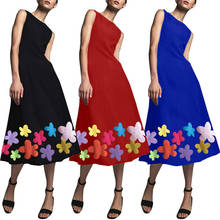 2020 New Summer Boho Floral Print Long Dress Sleeveless Beach Dresses O-neck Women Evening Party  Maxi Dress Sundress Vestidos 2024 - buy cheap