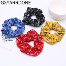 Popular Print Headwear Women Scrunchies Ponytail Holder Scrunchy Hair Ropes Scrunchie Hair Ties For Girls Hair Accessories 2024 - buy cheap