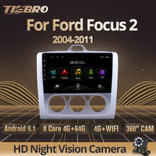 Rádio do carro de tiebro 2din android 9.0 para ford focus2 mk2 2005-2011 reprodutor de vídeo multimídia do carro navegação gps 2din dvd player 4g 2024 - compre barato
