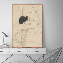 Egon Schiele "Lovers" canvas prints Home Decor Large Wall Pictures For Living Room Posters HD Canvas Paintings 2024 - buy cheap
