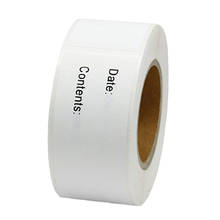 Etiquetas adhesivas de papel para congelador, etiquetas autoadhesivas extraíbles para almacenamiento de alimentos, color blanco, 25x77mm, 1 rollo de 125 unidades 2024 - compra barato