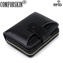 COMFORSKIN Large Capacity RFID Protecting Card Holder New Arrivals High Quality Card Wallets With Detachable Card Slot Card Case 2024 - buy cheap