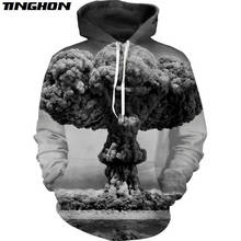 XS-7XL  Summer Fashion Mens Womens T-shirt Explosion Mushroom Cloud 3d Print Casual Hooded Jacket Hoodies Sweatshirts 2024 - buy cheap