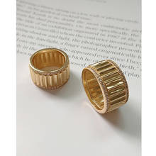 MLKENLY золотого цвета, модное кольцо из серебра 925 пробы, Незамкнутое кольцо, шестереночное кольцо, трендовые украшения для панк-вечеринок, ювелирные изделия для влюбленных 2024 - купить недорого