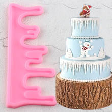 Scicle borda molde de silicone diy decoração do bolo de natal ferramentas cupcake topper fondant moldes doces argila chocolate gumpaste molde 2024 - compre barato