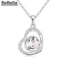 BeBella  fire of heart crystal drop pendant necklace with Crystals from Swarovski fashion for women girls Christmas gift 2024 - buy cheap