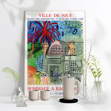 Raoul Dufy Exhibition Museum Poster, Vintage French Art Print, Ville De Nice - Hommage A Raoul Dufy 1954 Home Wall Decor Gift 2024 - buy cheap