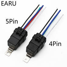 Car Auto Automobile Relay Sealed Waterproof Integrated Wired  DC12V 40A 5Pin 4pin Auto Relay + Holder With 105mm Length Wires 2024 - купить недорого