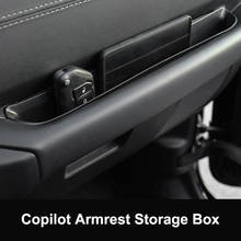 Qhcp carro passageiro braço caixa de armazenamento copiloto lidar com recipiente titular caixas caso estiva tidying para jeep wrangler jl 2018-2021 2024 - compre barato
