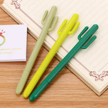 1 Pcs Green Cactus Gel Pen Kawaii Stationery Student Writing 0.5mm Black Ink Papelaria Escolar School Office Supplies 2024 - buy cheap
