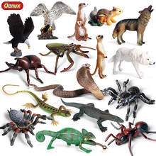 Oenux рептилий дикий Животные Фигурки Человек-паук ящерица, змея птица Твердый ПВХ высокого качества Модель Фигурки Симпатичные игрушки для детей, подарок 2024 - купить недорого