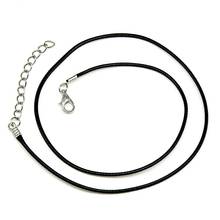 10pcs 1.5mm 45+4cm Handmade Black Leather Adjustable Braided Rope Necklaces & Pendant Charms Findings Lobster Clasp String Cord 2024 - buy cheap