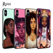 Black Cover For iPhone 11 Pro Max Soft Shell African Beauty Girl for iPhone XS Max XR X 8 7 6S 6 Plus 5S 5 Phone Case 2024 - buy cheap