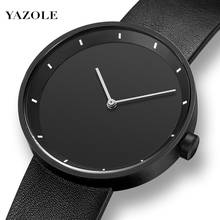 YAZOLE-Reloj de pulsera informal para Hombre, cronógrafo de cuarzo ultradelgado, sencillo, resistente al agua, nuevo, 2021 2024 - compra barato