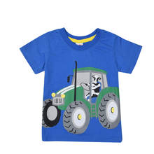 Children's Short Sleeve Cartoon Tractor Print T-Shirt boys tops 2020 kid t shirts baby Girls boys clothing Kid T-Shirts 2024 - buy cheap