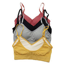 Woman Sports Top Gym Jogging Running Sports Bra Yoga Push Up Shockproof Seamless Threaded Chest Pad Adjustable  Bra Underwear 2024 - buy cheap