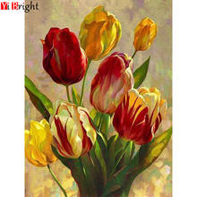 Flowers Diamond Painting Tulip Colorful Diamond Embroidery Full Diamond Cross Stitch 5D DIY Mosaic Home Decoration Mural 2024 - buy cheap