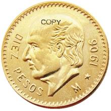 1906 Mexico 10 Pesos Gold Plated copy coin 2024 - buy cheap