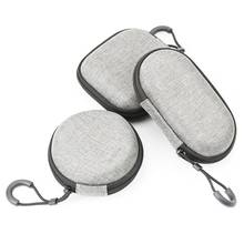 2Pcs Portable Mini Headphone Case Bag Round Square Oval Shape Wireless Earphone Bag Zipper Storage Pouch Usb Cable Organizer 2024 - buy cheap