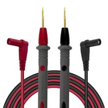Pin de cables de prueba Universal para multímetro Digital, medidor de punta de aguja, probador de Cable de sonda de plomo, 20a/1000V, 1 par 2024 - compra barato