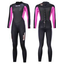 Roupa de mergulho de neoprene feminina, 3mm, para atividades de natação, mergulho submarina, pesca, equipamento de pesca, rosa e vermelho 2024 - compre barato