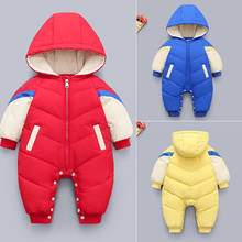 Coat Plus Velvet Warm Newborn Snowsuit Baby Girls Winter Romper Toddler Boys Jumpsuit Newwst Russia Winter Baby Down Jacket 2024 - buy cheap