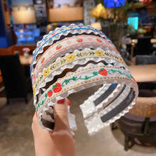 Colorful Floral Cloth Hairband Bezel For Girls Hair Hoop Kids Braided Broad Brim Hair Hoop Headwear Headdress Hair Accessories 2024 - buy cheap