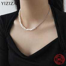 YIZIZAI 925 Sterling Silver Gold Color Planet Pearl Short Necklace Necklaces for Women Ewelry Niche Ins Style Luxury Choker Gift 2024 - buy cheap