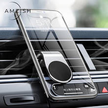 Универсальный магнитный автомобильный держатель для телефона amzish для iPhone 8 Plus X XR XS Max 11 Pro Max Поворот на 360 градусов держатель для телефона для Samsung 2024 - купить недорого